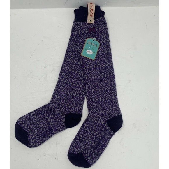 Avoca Accessories - NWT AVOCA Made In Italy Wool Knit Purple Socks